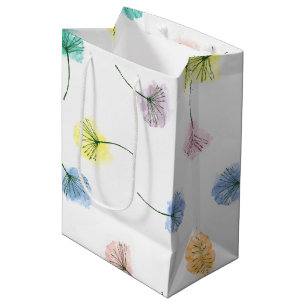 Sacola Para Presentes Média Dançarinos Padrão Floral de Aquarela
