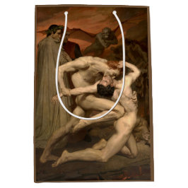 Sacola Para Presentes Média Dante e Virgil no Inferno (por Bouguereau)