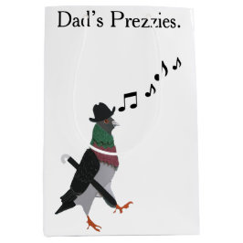 Sacola Para Presentes Média Dapper Pigeon 