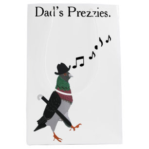 Sacola Para Presentes Média Dapper Pigeon