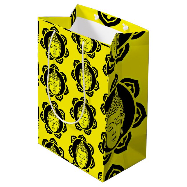 Sacola Para Presentes Média Decoração Buda (Verso inclinado)
