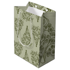 Sacola Para Presentes Média Decoração de Natal, Colorido, padrão contínuo, 
