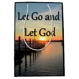 SACOLA PARA PRESENTES MÉDIA DEIXE IR E DEIXE DEUS SUNSET