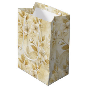 Sacola Para Presentes Média Delicate Floral Impressão Gift Bag