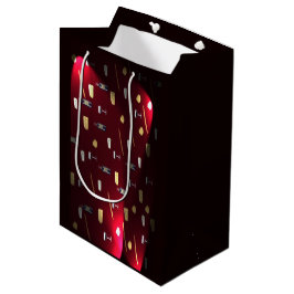 Sacola Para Presentes Média Delícias Comestíveis Luzes de Cranberry