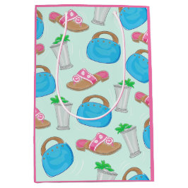 Sacola Para Presentes Média Derby Mint Julep Bermuda Bag Sandals Preppy