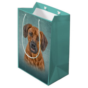 Sacola Para Presentes Média Desenhando Ridgeback da Rodésia