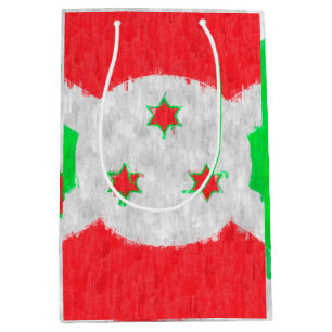 Sacola Para Presentes Média Desenho de pintura a óleo do Burundi