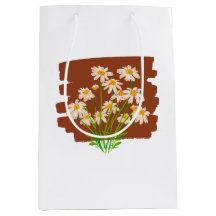 Desenho floral rústico em fundo marrom