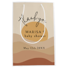 Sacola Para Presentes Média Desert Chic Sandy Earthy Baby Shower Gift Bag