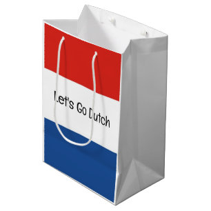 Sacola Para Presentes Média Design de bandeira holandesa neerlandesa
