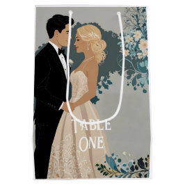 Sacola Para Presentes Média Design de Convite para Casamento Elegante e Eterno