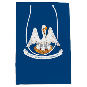 Sacola Para Presentes Média Design do Estado da Louisiana