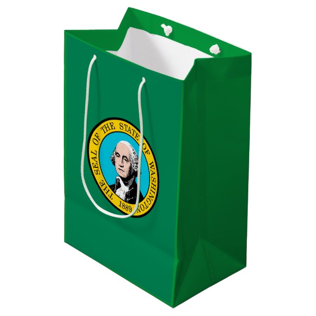 Sacola Para Presentes Média Design do Estado de Washington (Frente inclinada)