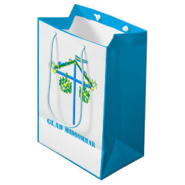 Sacola Para Presentes Média design escandinava,Midsommar Glad Personalizado