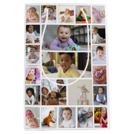 Sacola Para Presentes Média Design sua Própria Colagem de Fotos 22 Arte Enquad