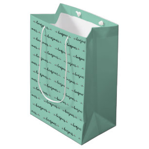 Sacola Para Presentes Média Design Tiled Bonjour