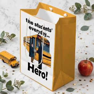 Sacola Para Presentes Média Dia de Apreciação do Herói dos Estudantes Motorist