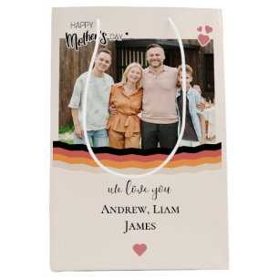 Sacola Para Presentes Média Dia de as mães feliz que te amamos