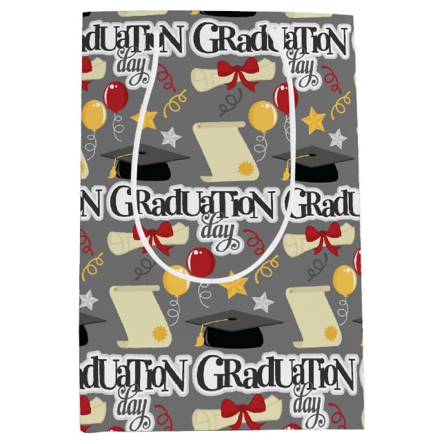 Sacola Para Presentes Média Dia de Graduação (Frente)