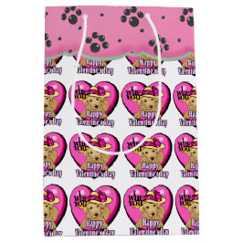 Sacola Para Presentes Média Dia de os namorados Labrador Retriever