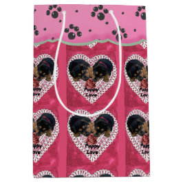 Sacola Para Presentes Média Dia de os namorados Rottweiler