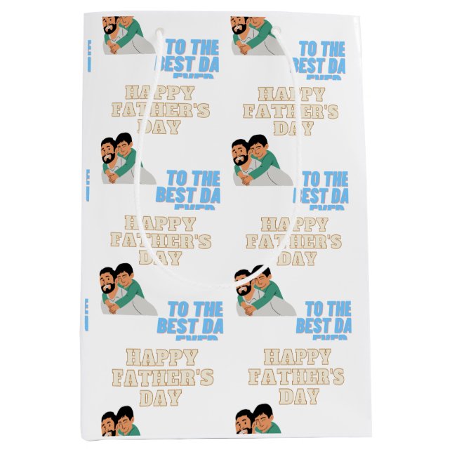 Sacola Para Presentes Média Dia de os pais (Frente)