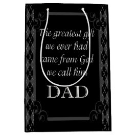 Sacola Para Presentes Média Dia de os pais - Aniversário "O Maior Presente que