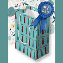 Dia de os pais Teal e Pai de gravata laranja