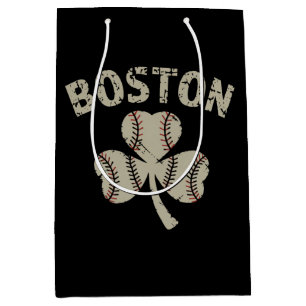 Sacola Para Presentes Média Dia de São Patrício Irlandês Trevo de Boston Antig