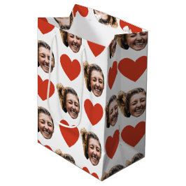 Sacola Para Presentes Média Dia dos Namorados Cara Foto Personalizada Engraçad