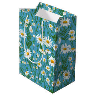 Sacola Para Presentes Média Dias Brancos De Verão Em Aqua