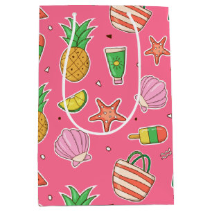Sacola Para Presentes Média Dias de Verão Praia Gift Bag