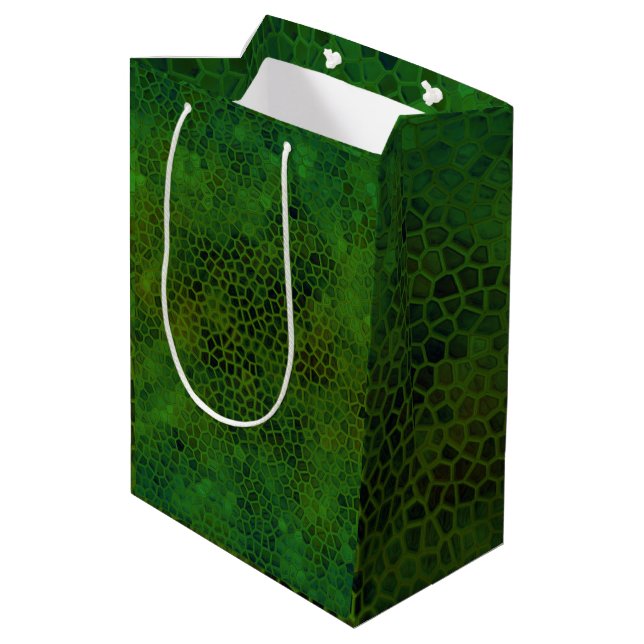 Sacola Para Presentes Média Dinossauro Verde Ocultar Saco do Presente (Verso inclinado)