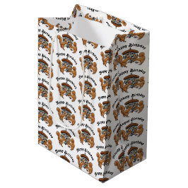 Sacola Para Presentes Média Disco Squirrels Birthday