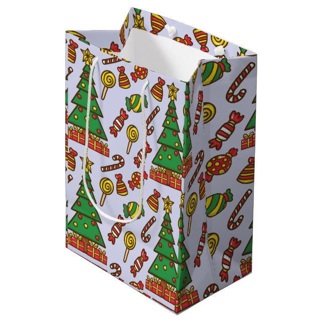 Sacola Para Presentes Média Distribuidor de Férias (Frente inclinada)