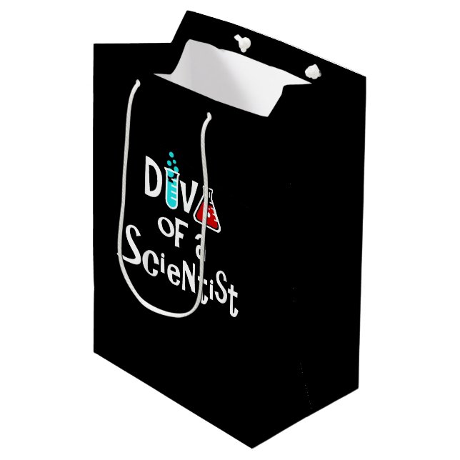 Sacola Para Presentes Média "DIVA de um Cientista" (Frente inclinada)