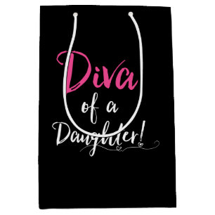 Sacola Para Presentes Média "DIVA de uma filha"