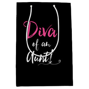 Sacola Para Presentes Média "DIVA de uma tia!"