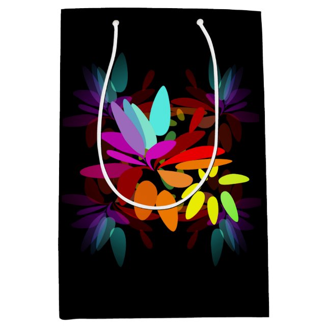 Sacola Para Presentes Média Diversão do estilo Psicodélico moderno Rainbow Imp (Frente)