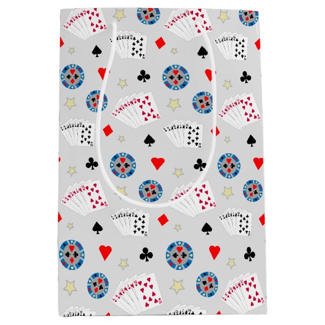 Sacola Para Presentes Média Diversão e Rico Poker (Frente)