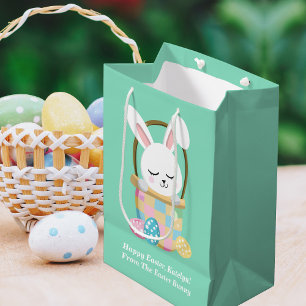 Sacola Para Presentes Média Do Presente De Crianças Verdes De Pastel Cute Da P
