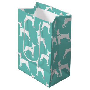 Sacola Para Presentes Média Dobermann Pinscher Dog Puppy Dobie