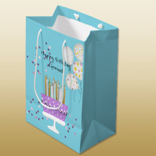 Sacola Para Presentes Média Doce 16 Velas Aniversário