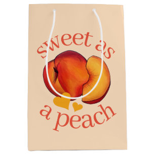 Sacola Para Presentes Média Doce como uma Fruta de Pêssego Georgia