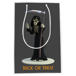 Sacola Para Presentes Média Doce ou Travessura. Caveira da Morte de desenho an
