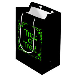 Sacola Para Presentes Média Doce ou Travessura Slime Verde