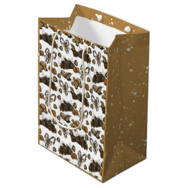 Sacola Para Presentes Média Doces de Feriado - Coco (Sólido) Saco de Presente 