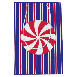 Sacola Para Presentes Média Doces de hortelã-pimenta Rico