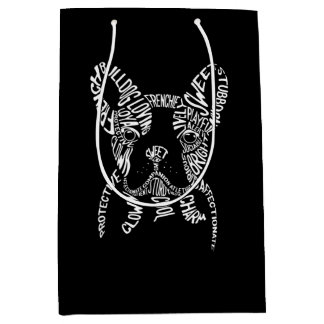 Sacola Para Presentes Média Dog Lovers French Buldog